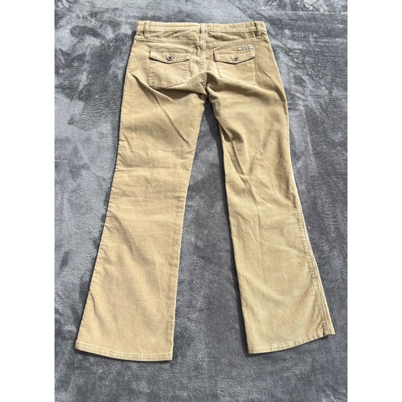 Polo Jeans Co Ralph Lauren Corduroy Pants Womens 8 Tan Bootcut Stretch Zip Y2K - Picture 2 of 10